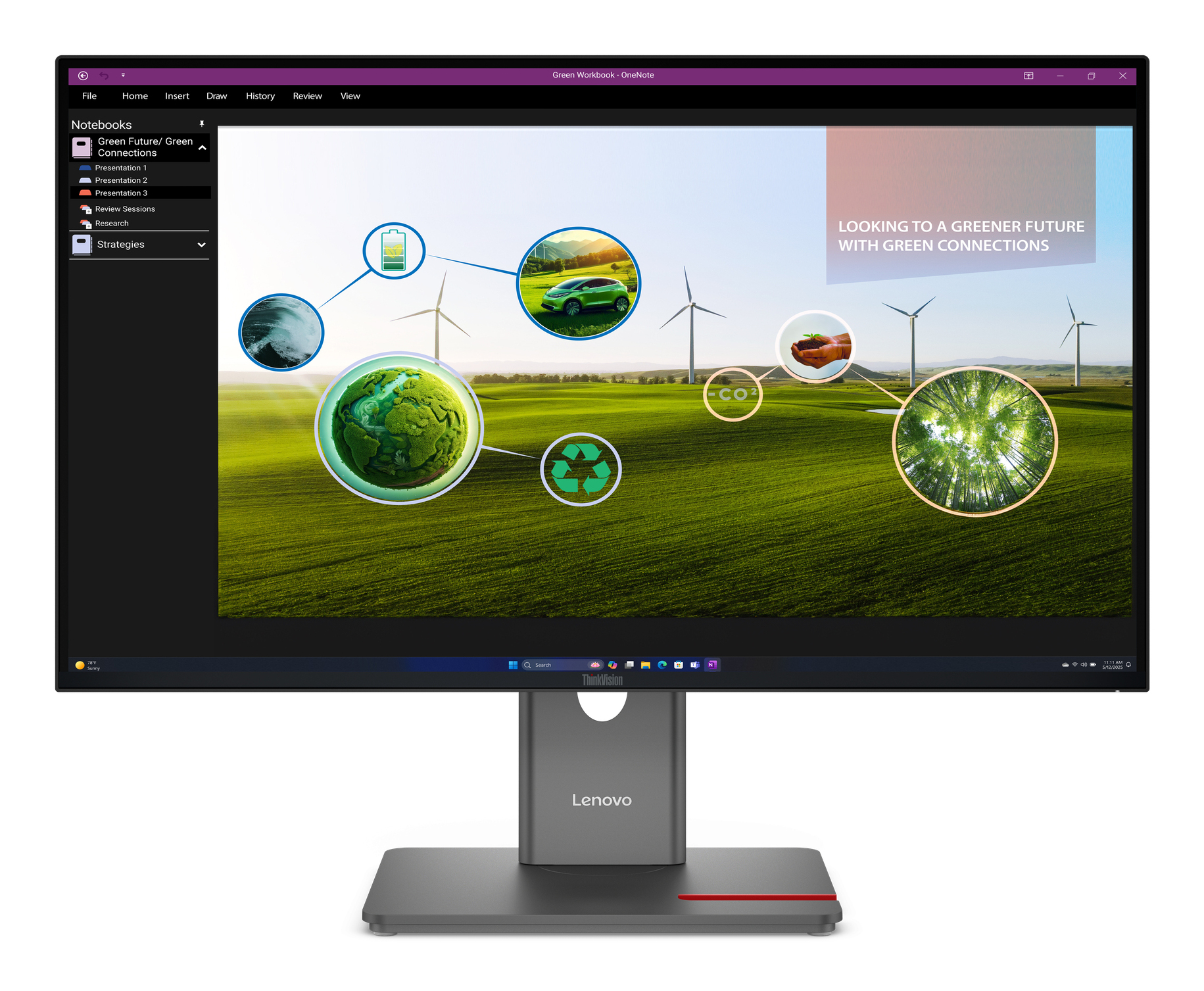 Lenovo ThinkVision P27Q-40 Bildschirm Modell 64A7-GAT6