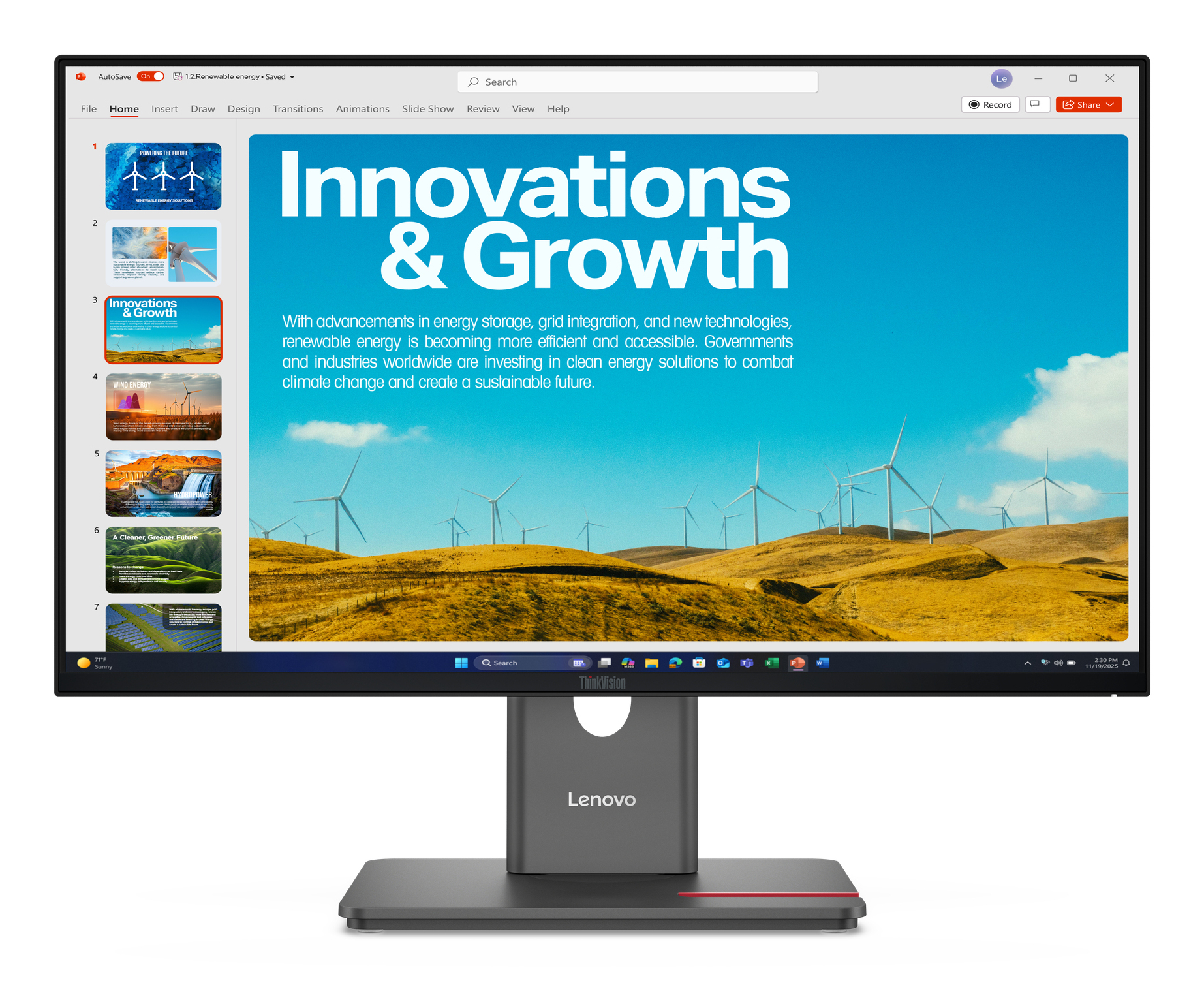 Lenovo ThinkVision P24QD-40 Bildschirm Modell 64B1-GAT1