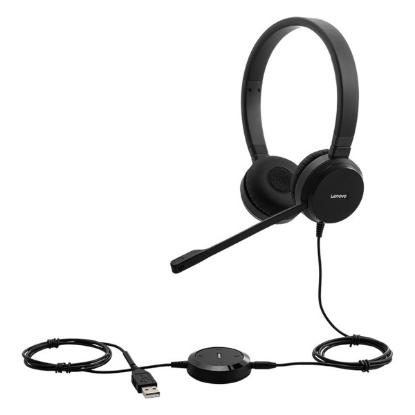 Lenovo™ Pro VOIP Stereo Kopfhörer mit geräuschunterdrückendem Mikrofon