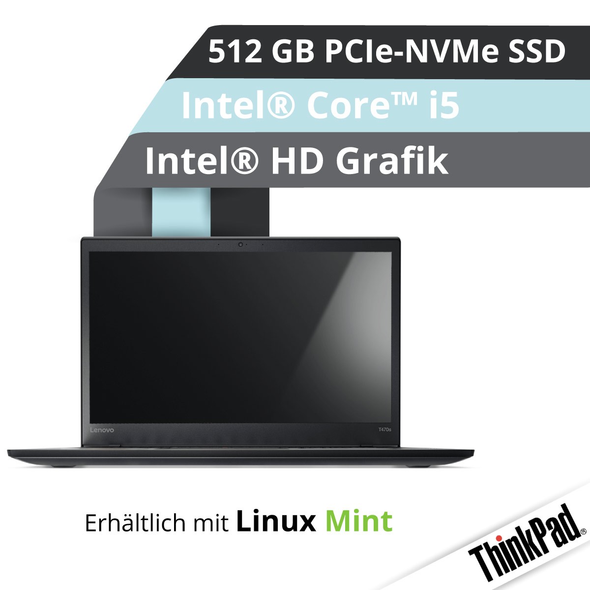(EOL) Lenovo™ ThinkPad® T470s Notebook Modell 20HG-S45C