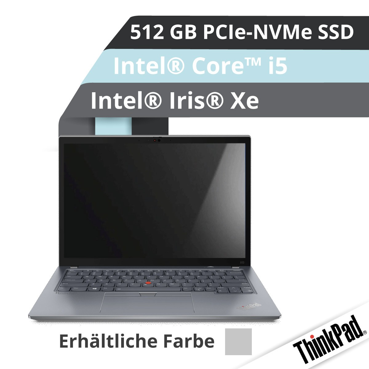 (EOL) Lenovo™ ThinkPad® X13 Notebook (Gen.2) Modell 20WK-00AK (Grau)