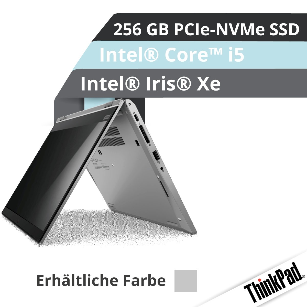 (EOL) Lenovo™ ThinkPad® L13 Yoga (Gen.2) Notebook Modell 20VK-0014 (Silber)